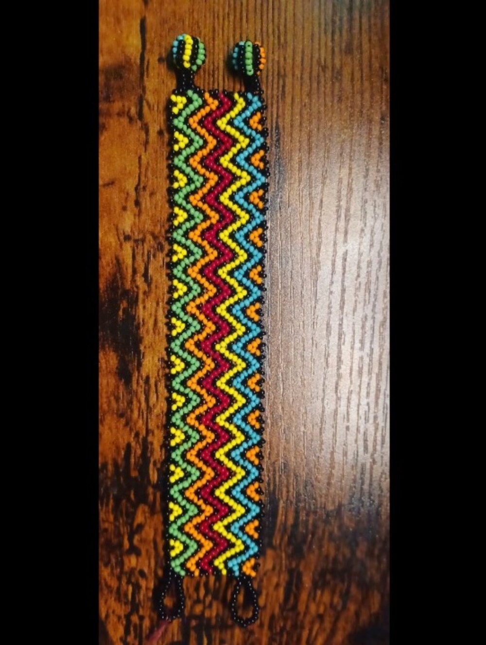 Huichol Native American Tribe Beaded Bracelet from Mexico